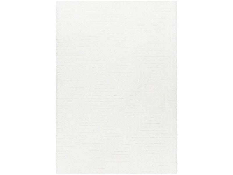 Livabliss NMC2314-537 Nomadic Machine-Woven Rectangle Household Decorative Rug, Jute Plush Pile, 5'3"x7" Ivory Soft Rug for Various Room Types, Indoor Living Room Use