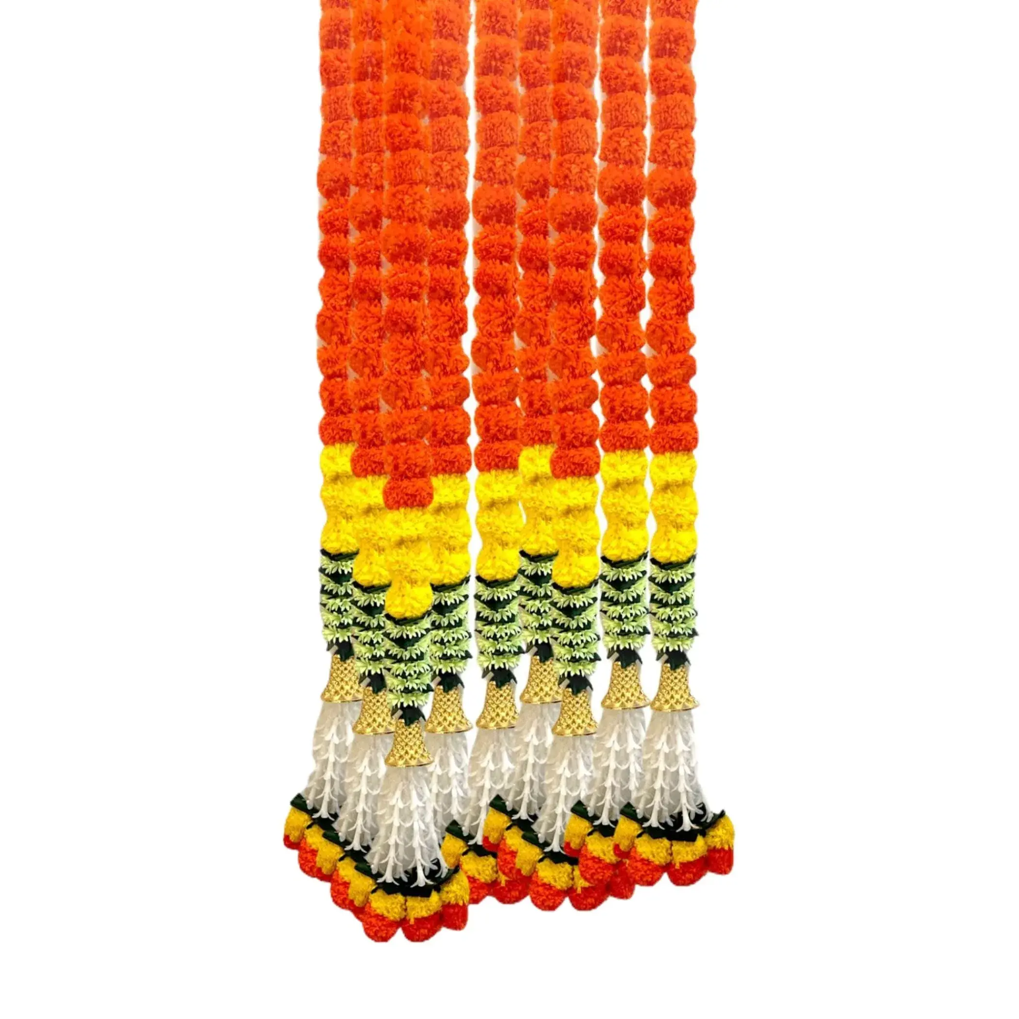 Festive Marigold Garland Elegance | Artificial Marigold Flowers | Traditional Indian Festival & Wedding Decor | Durable & Reusable Garlands