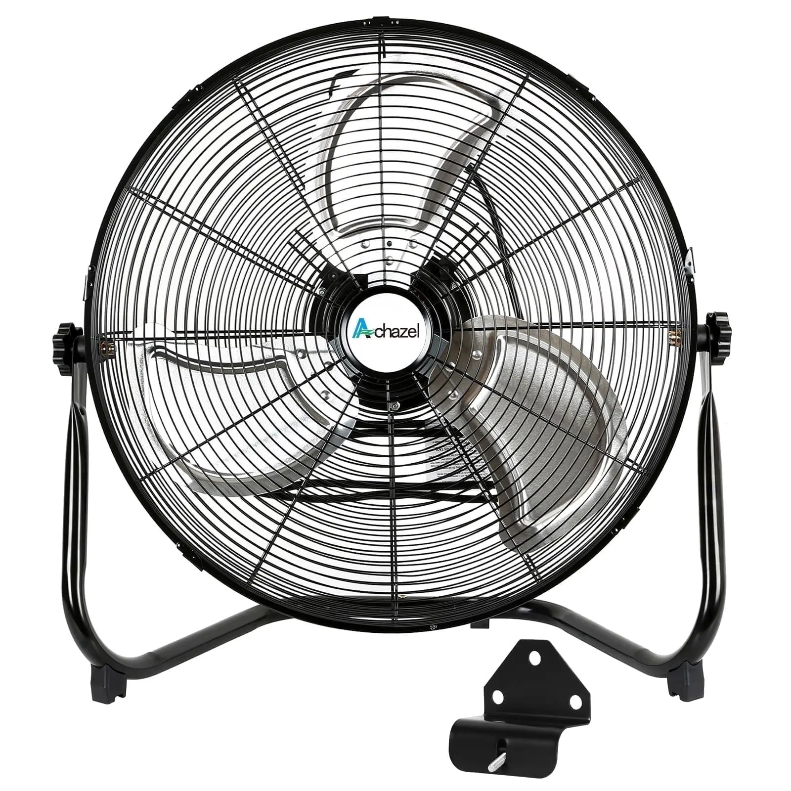 Achazel 20" High Velocity Industrial Floor Fan - 3-Speed, 4650 CFM, Heavy-Duty Metal Construction, Wall Mount System for Garage, Workshop Use