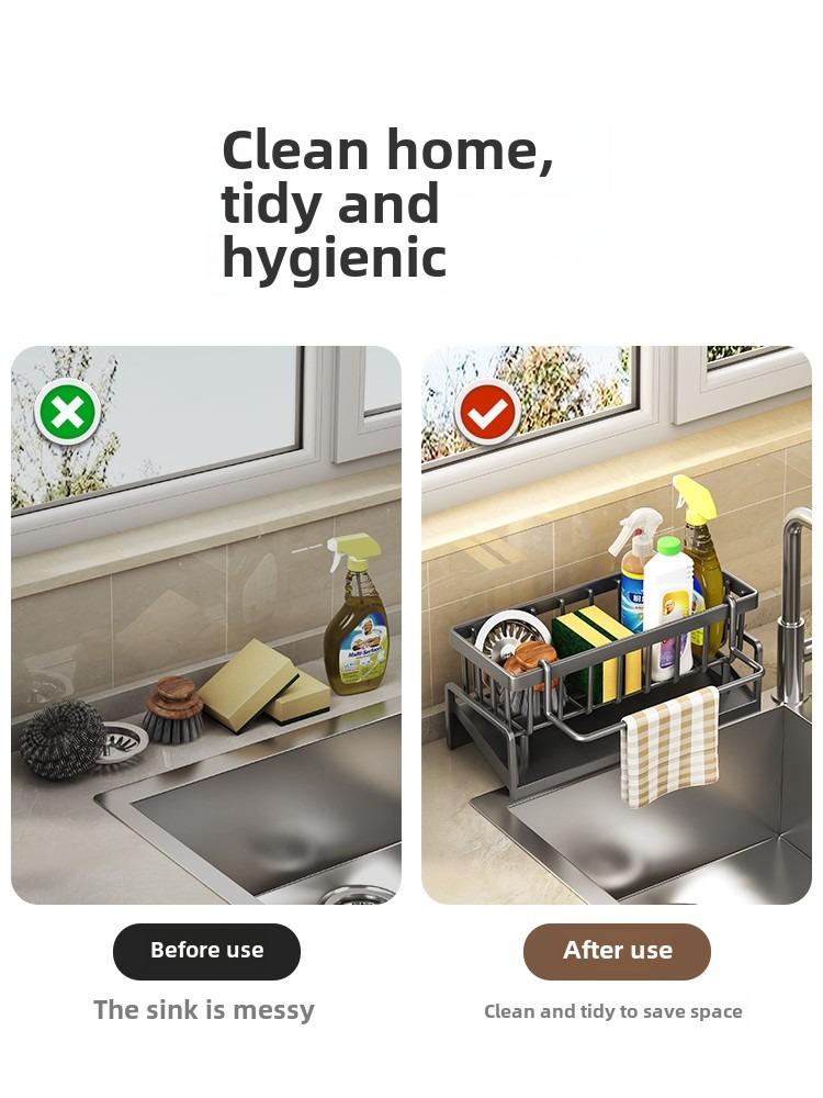 Accessories Kitchen Sink Drying Rack ,Metal Sponge Drain Holder,Multifunctional Storage Rack for Home, Storage Organizer, Household Essentials, Fall Decor, Kitchen Gadgets Accessories Kitchen Sink Drying Rack ,Metal Sponge Drain Holder,Multifunctional Storage Rack for Home, Storage Organizer, Household Essentials, Fall Decor, Kitchen Gadgets