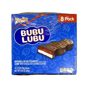 BUBULUBU 8 PK - MALVAVISCO RELLENO SABOR FRESA Y COBERTURA SABOR A CHOCOLATE - PRODCUT OF MEXICO