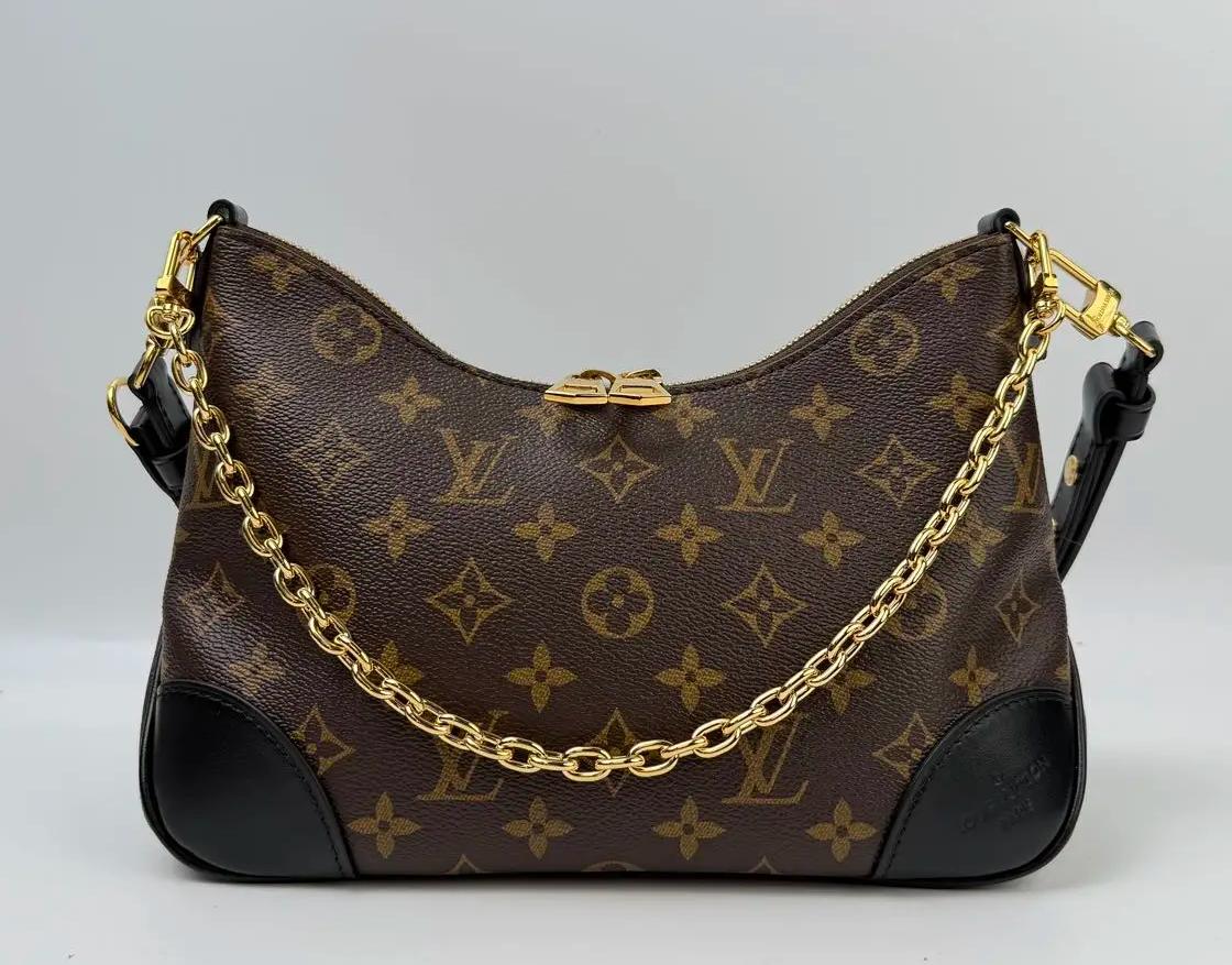 Pre-owned Louis Vuitton canvas Shoulder Bags Boulogne Black