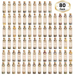 80 Bottles Witchcraft Supplies Kit - Dried Herbs & Flowers, Guide Book, Spell Parchments, Soap Making Herbs | All-in-One Wicca Altar Supplies for Rituals, Spellcasting, Altar Decor | party pack for Wicca Practitioners, Beginners & Witchcraft Lovers