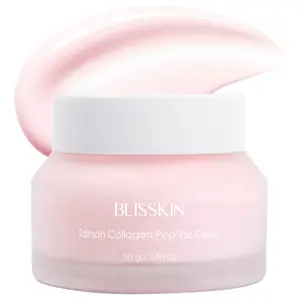Blisskin Salmon Collagen Peptide Face Cream, Hydrating Moisturizing Skincare, Unisex Daily Facial Care, Various Skin Types, 50g/1.76oz