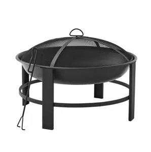 28" Round Wood Burning Fire Pit,28" Round Wood Burning Fire Pit, Steel Frame Steel Frame