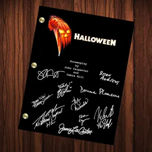Halloween Autographed Signed Script Reprint Michael Myers Cast Signed Autograph Reprint Full Screenplay