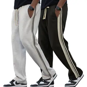 Set of 2 men’s athletic long pants for everyday activities, featuring side stripe design.