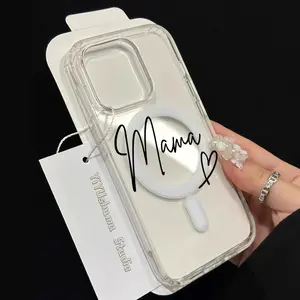 Luxury Magsafe Transparent Phone Case, Case For iPhone 16 Pro X XS MAX 11 12 13 14 15 Plus Series Case Magnetic Wireless Charge Cover, Decorative Phone Protective Cover