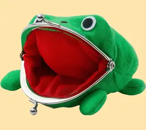 Unisex Gama-chan Frog Coin Pouch Wallet - Anime-Inspired Women's Accessory, Small Size, Cannot Fit Credit Cards