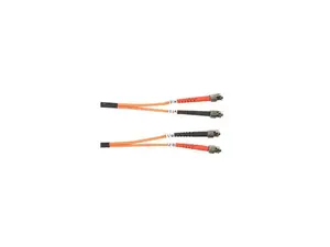 Black Box FO625-001M-STST Connect OM1 62.5-Micron Multimode Fiber Optic Patch Cable - OFNR PVC, ST-ST, Orange, 1-m (3.2-ft.)