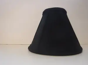 32170 Black Silk Empire Clip-On Lamp Shade – 8" Bottom, 6-1/2" Height