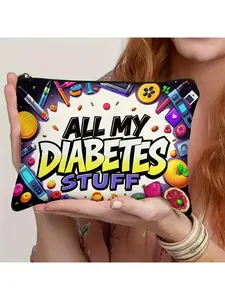 Travel Cosmetic Bag - Stylish Design with Zipper Closure, -Themed Pouch for Insulin & Supplies, Perfect Gift for Diabetics (Grandma, Grandpa, Mom, Dad, Sister, Brother)