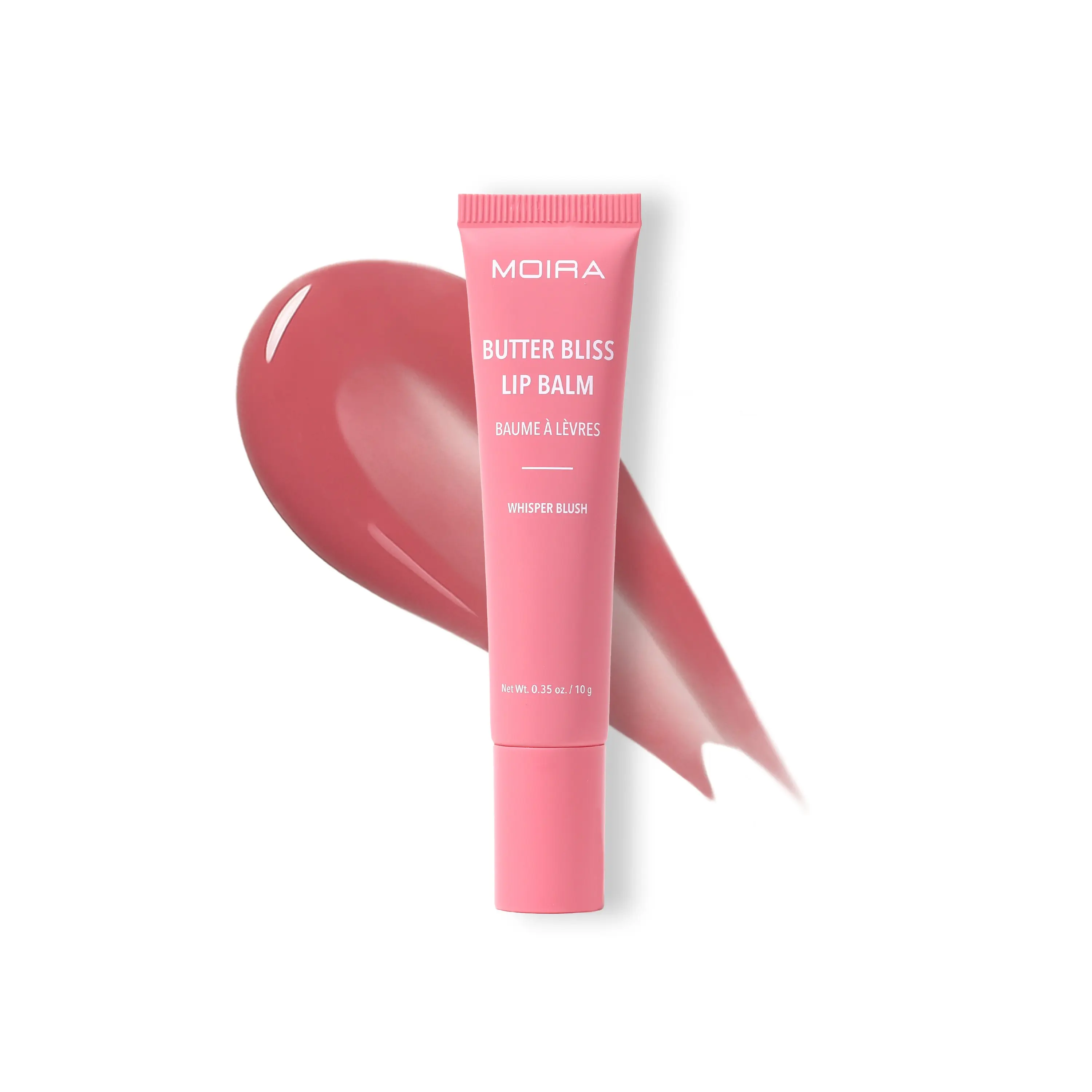 MOIRA | Butter Bliss Lip Balm (016, Whisper Blush) | Hydrating Glossy Lip Balm with Shea Butter, Jojoba & Meadowfoam Oils | Nourishing Lip Care