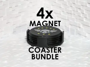 4x Helldivers 2 Magnet/Coaster Bundle - 3D Printed Gift For Gamers