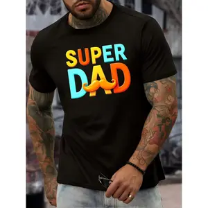 Celebrate Father's Day with a Black Cotton T-shirt Featuring a Mustache Design Perfect Gift for Your Loved One