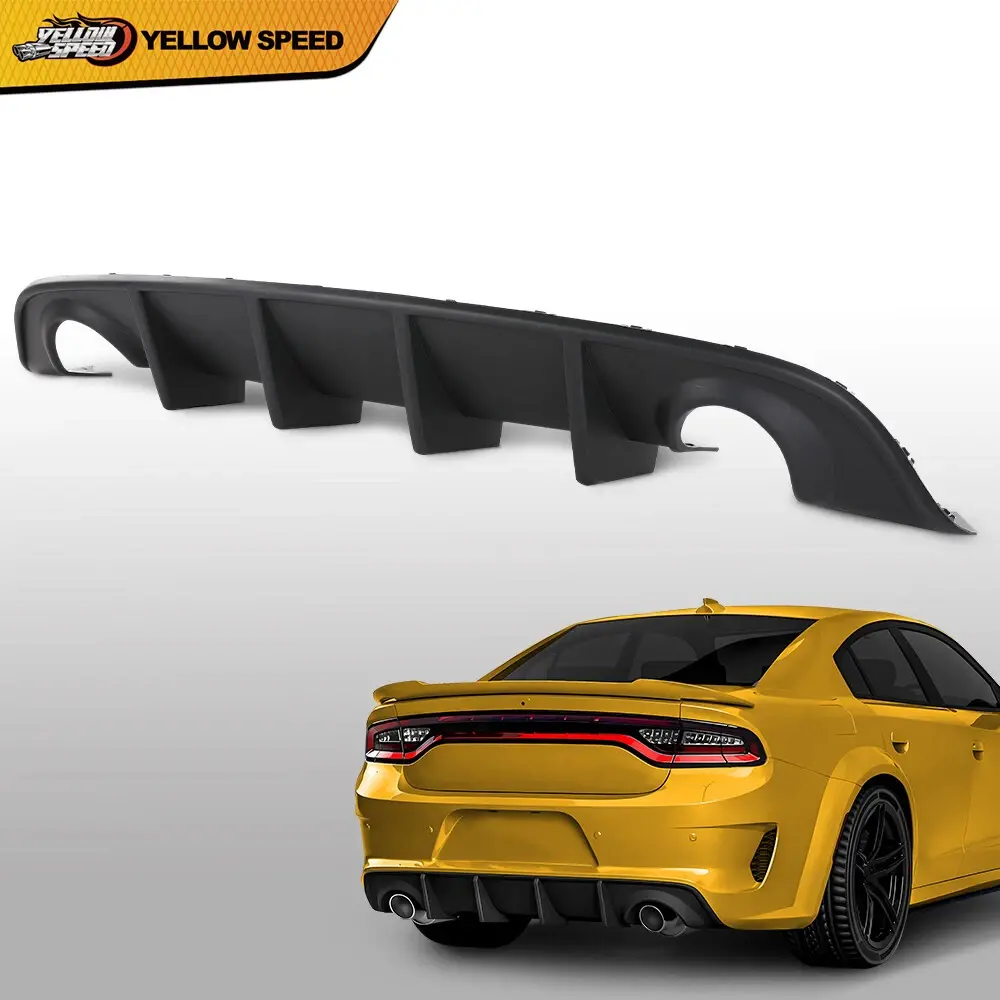 ALLGOOD Fit For 2015-2023 Dodge Charger SRT Rear Bumper Valance Diffuser Lip Black Car Accessories Rear Spoiler(NOT for SXT/Base)