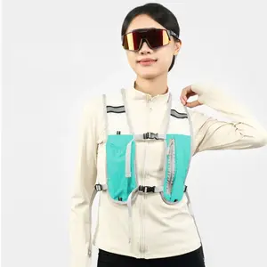 Running Storage Vest Lightweight Running Vest Reflective Hydration Water Chest Pack with Phone Storage Pocket