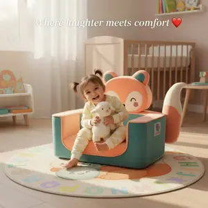 SnuggleFox Toddler Chair, Soft Plush Comfy Kids Seat for 1-3 Years, Compact & Safe Nursery & Playroom Furniture for Reading & Play