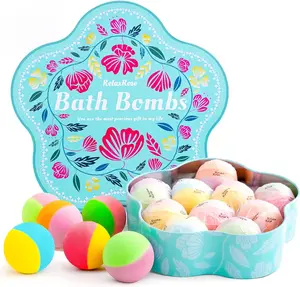 Bath Bomb Gift Set For Women 10 Fizzy Coloful Bath Bombs For Relaxing Spa Experience Comfort