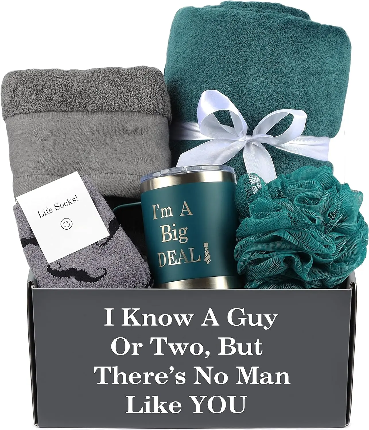 Bf Gift Basket Ultimate Men's Gift Set: Valentine's Day Gifts for Him - Unique Gift Box for Men, Thoughtful Gifts for Dad, Popular Gifts for Boyfriend & Thank You Gifts - Premium Gift Baskets Included