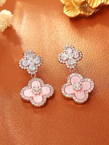 Sweet Cool Lucky Four-Leaf Clover Dangle Earrings, Fashion Trend Christmas Mother's Day Gift, Perfect for Girlfriend Bestie Women, High Quality Earrings