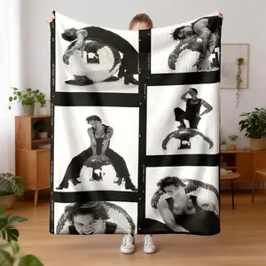 Harry Styles Disco Ball Print Flannel Blanket, Comfortable and Warm, Durable for Sofa, Office, Bed, Camping, Travel, Ideal Holiday Gift
