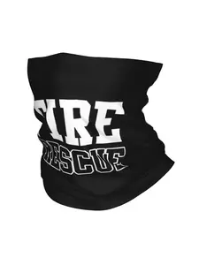 1 piece Fire Rescue Fireman Bandana Neck Cover Printed Motocross Face Mask Balaclava Hiking Unisex Adult Windproof Protective Mask