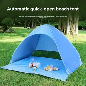 Outdoor camping tent, automatic quick-opening folding beach tent, sunshade, sunscreen and rain shelter tent