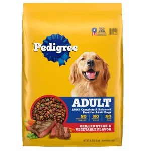 Pedigree Complete Nutrition Adult Dry Dog Food, Grilled Steak & Vegetable Flavor, 18 lb. Bag