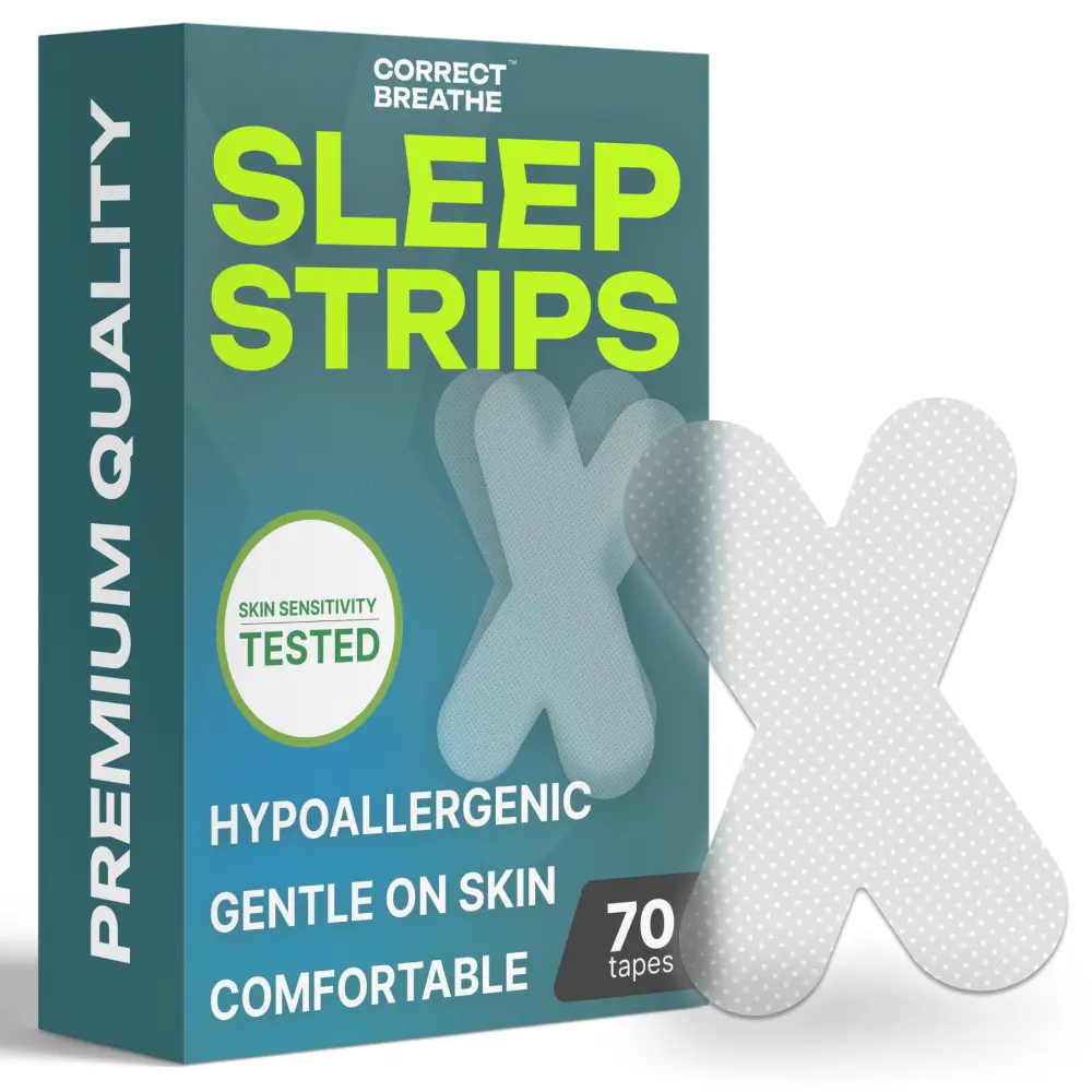 CorBreev Mouth tape (70 Pack) - Skin-Friendly, Hypoallergenic, Easy to Apply & Remove, Reduce Snoring