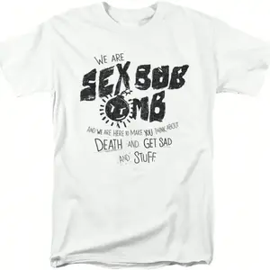 Scott Pilgrim Versus the World and Related Themes Unisex Adult T-Shirt Top Womenswear Tshirt Streetwear Summer Crewneck Shortsleeve Casual Streetwear Tshirt Summer Crewneck