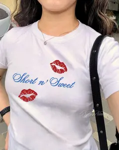 Sabrina Baby Tee, Sabrina Concert, Short n Sweet Merch, Coquette Baby Tee, Sabrina Tour Shirt, Trendy Y2k Aesthetic Tee, Comfort Colors