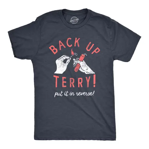 Mens Back Up Terry Put It In Reverse T Shirt Funny Fireworks Sarcastic Viral Video Fourth Of July Tee for Guys Mens Funny T Shirts Cool Vintage Graphic Tees Patriotic Shirts for Men Funny Sarcastic Short Sleeve Navy -