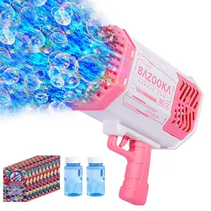 Bubble Machine Gun and Colorful Lights Bubble Maker Machine