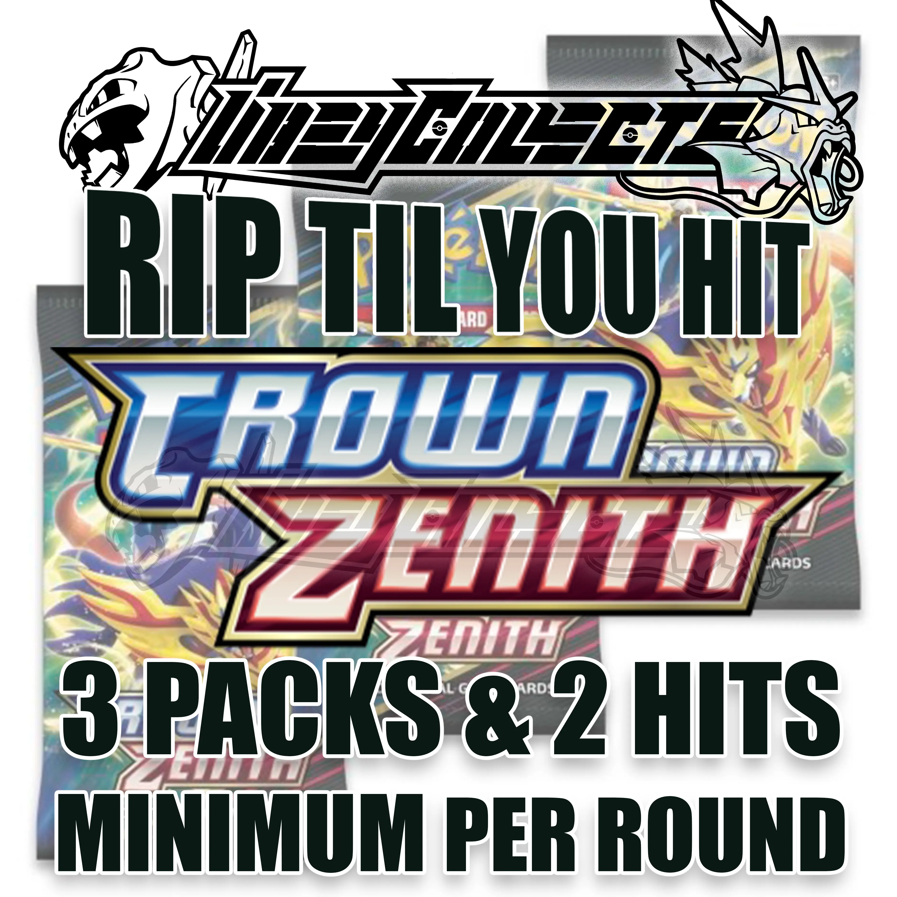 RIP TIL YOU HIT! Crown Zenith Booster Packs! 3 Packs Minimum. Pull a V or Better!