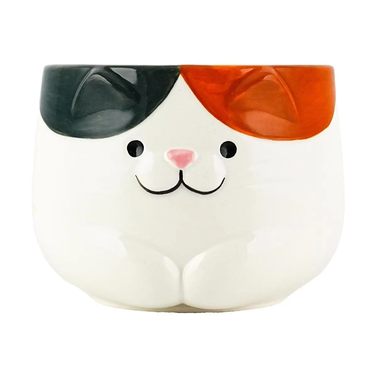 DECOLE Japanese Cat Mug Ceramic Cup Calico Cat 80x83x62mm DECOLE Japanese Cat Mug Ceramic Cup Calico Cat 80x83x62mm