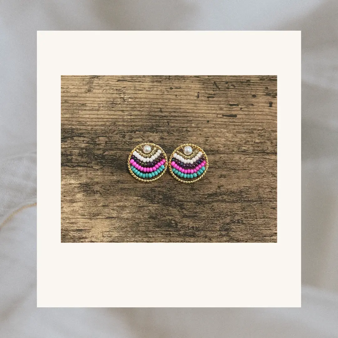 Elaine Small Beaded Earrings