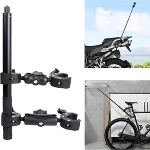 PellKing Motorcycle Bike Handlebar Clamp Mount and 61" Invisible Selfie Stick for Insta360 X5 X4 X3 X2 X ONE RS R GO 3 DJI OSMO 360 GoPro MAX 2 Camera