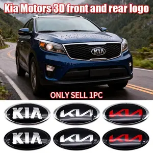 3D Abs Material Kia Logo Car Hood Rear Trunk Emblem Sticker, Fits Kia K2 K3 K5 K7 Ev6 Kx3 Soul Seltos Sportage Ceed Rio Picanto Sorento Cerato