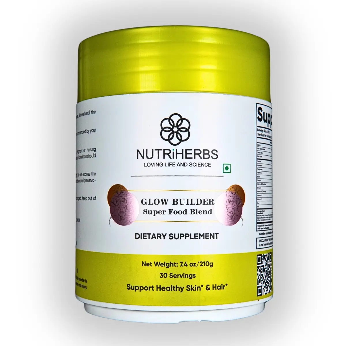 NUTRiHERBS Glow Builder - A Blend of 48+Skincare SuperFoods (30 Sachets)