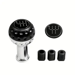 Universal Aluminum Gear Shift Handle, 5-Speed & 6-Speed, Includes 3 Adapters, Compatible with Volkswagen Scirocco & Jetta