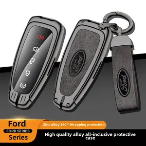 TPU Car Key Case With Keychain, Car Key Cover, TPU Key Full Protective Cover Compatible With Ford Fusion Explorer Escape F150 F250 F350 F450 F550 Edge Expedition, Car Key Accessories