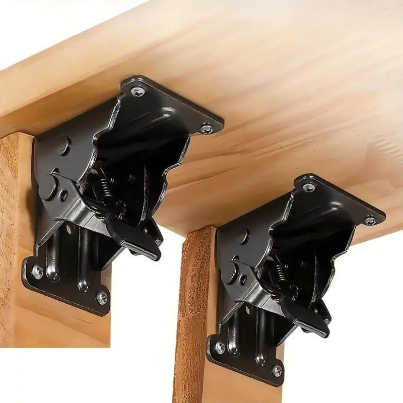 90 Degree Right-angle Thickened Heavy Duty Self-locking Folding Hinge Table Stool Folding Tea Table Furniture Hinge Hardware Accessories Factory Direct Sales