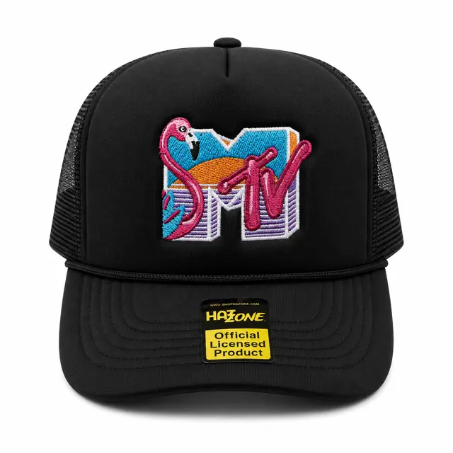 Flamingo MTV Mesh Trucker Snapback (Black)