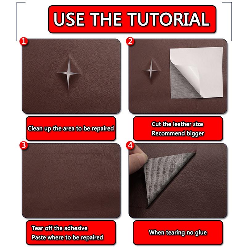 【20x54 INCH】sofa Self Adhesive Leather Repair Patch for Furniture and DIY Lovers Large Professional Sheet for Couch Sofa and Car Seat Renovation with Strong Glue