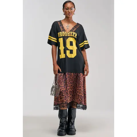 CITY GIRL LAYERED JERSEY MAXI DRESS