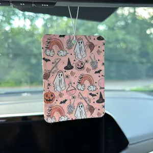 Pink Halloween Car Air Freshener