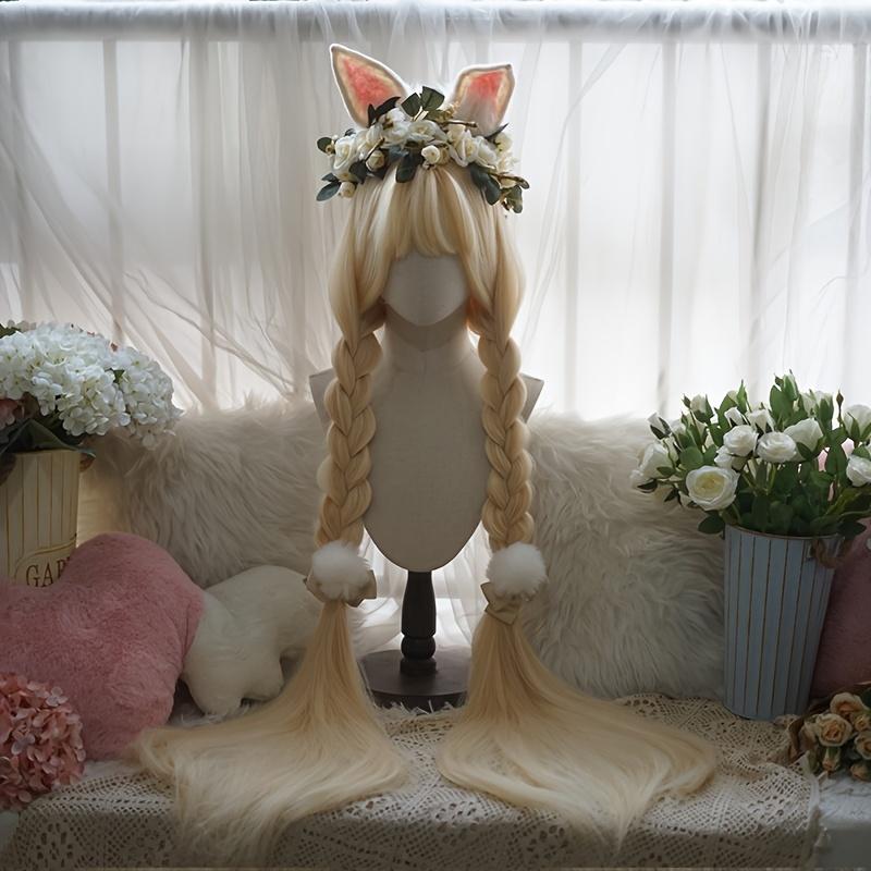 44-inch 46.3inch Extra-Long Straight Hair Wig for Cosplay Party Costumes, Rose Net Golden, Red, Natural Black, Ash Gray, for Adults