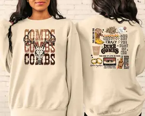 Combss Bullhead Sweatshirt Two Side Print, Country Music Sweatshirt, Lukee Combss World Tour 2024, Cowboy Combss, Lukee Combss For Fan