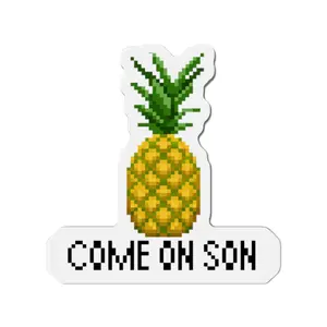Psych Pineapple Pixel Art Magnet
